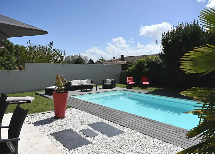 La Palmier - Piscine Avec Grand Jardin Semesterbostad Meschers-sur-Gironde