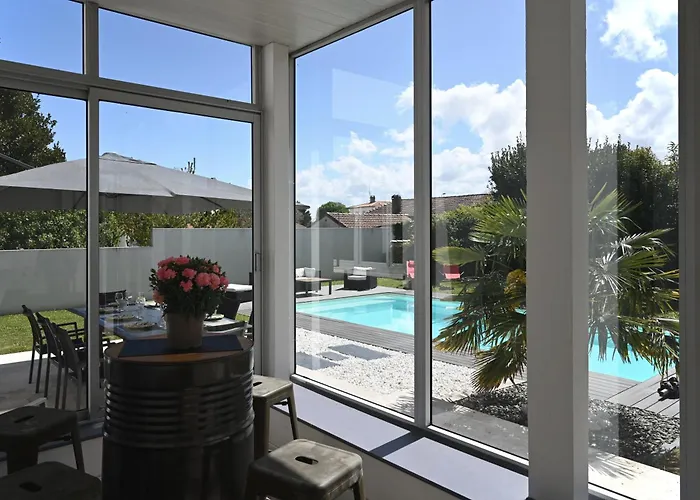 La Palmier - Piscine Avec Grand Jardin Meschers-sur-Gironde